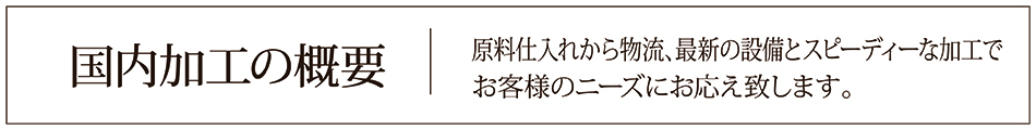 国内加工の概要