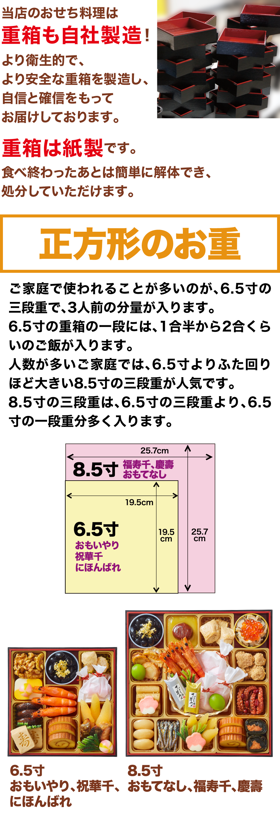 重箱サイズから選ぶ 22年迎春おせち料理 おもてなし参道 本店